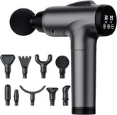 Massage Gun Deep Tissue, Handheld Electric Muscle Massager, High Intensity Percussion Massage Device for Pain Relief with 9 Attachments & 30 Speed(Grey) - Showlu Well Nation Store